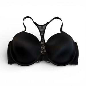 ✨Maidenform Black Lace Trim Racerback Underwire Adjustable Straps Bra 36DD